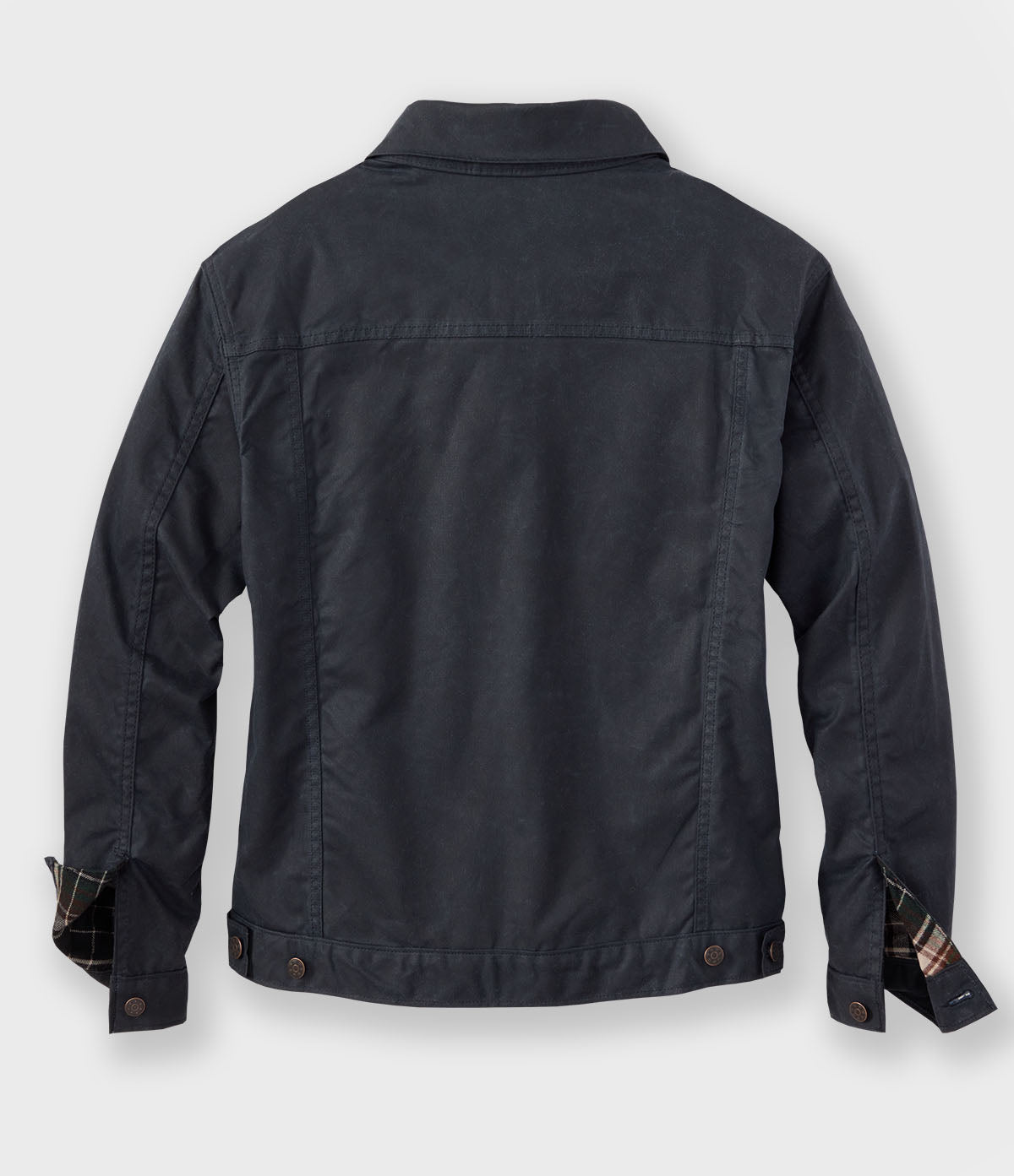 Black '91 Flannel Lined Waxed Canvas Jacket - Earth