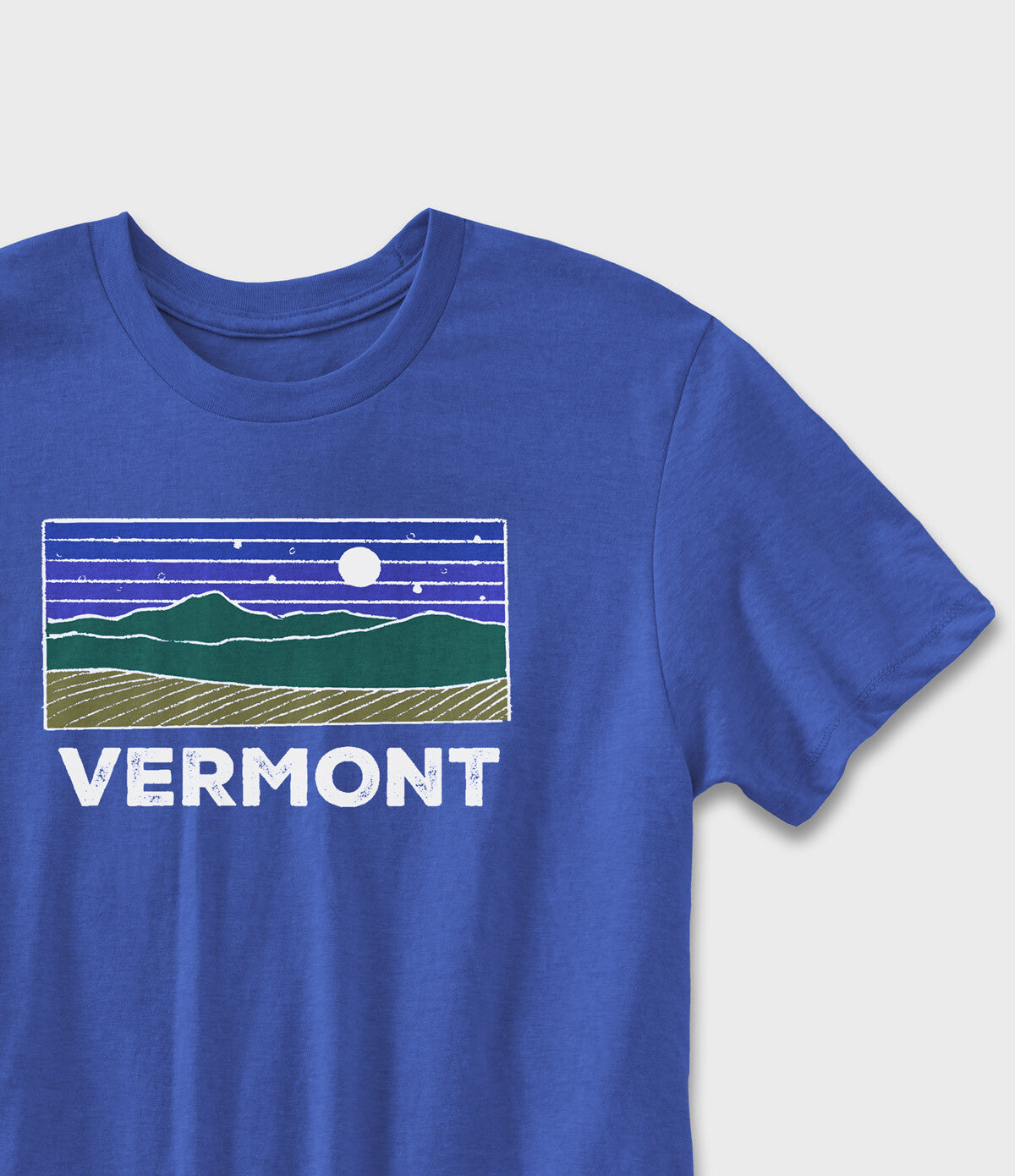 Vermont Dreams Blue Graphic T-Shirt