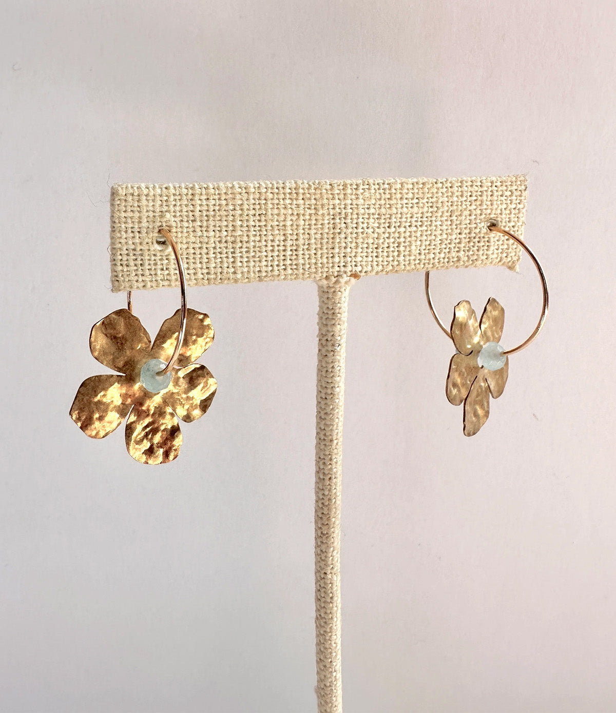 Found & Feral Earrings - Light Blue Aquamarine Fleur