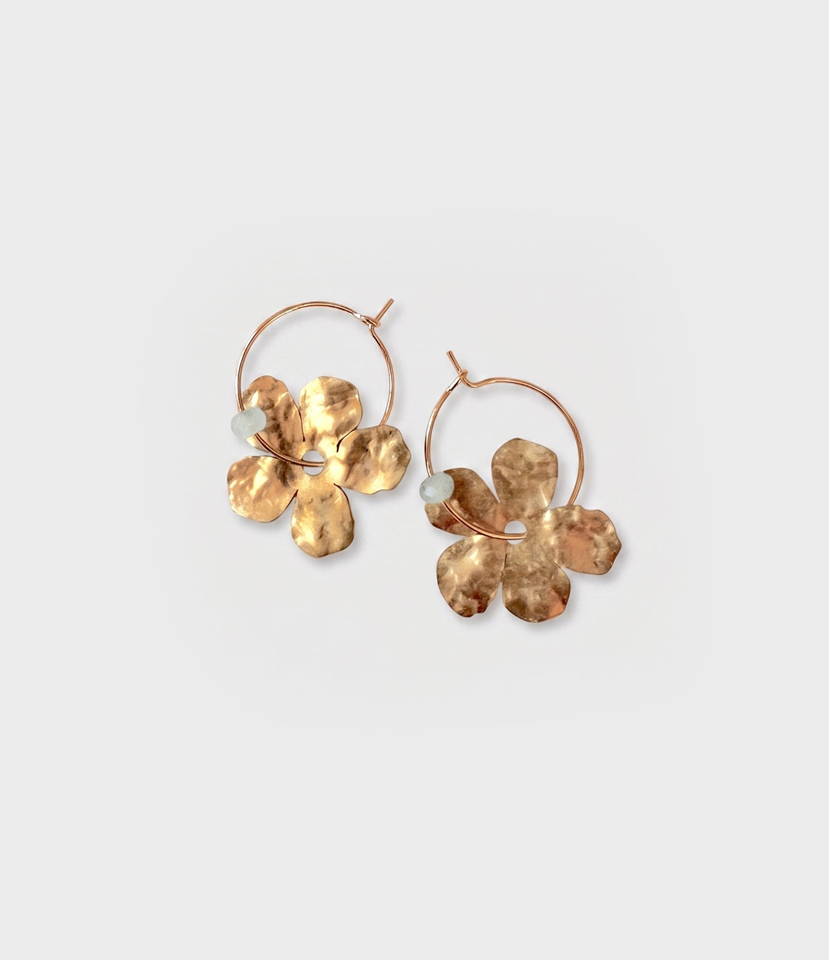 Found & Feral Earrings - Light Blue Aquamarine Fleur