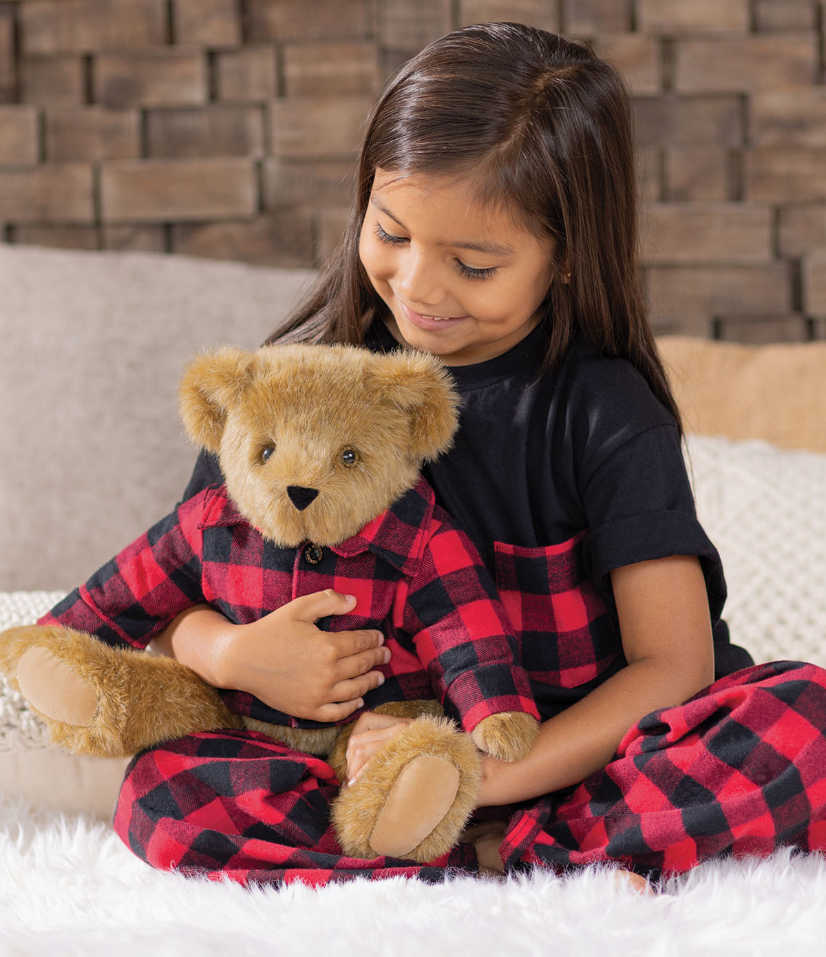 15” Classic Vermont Flannel Bear - Red Buffalo